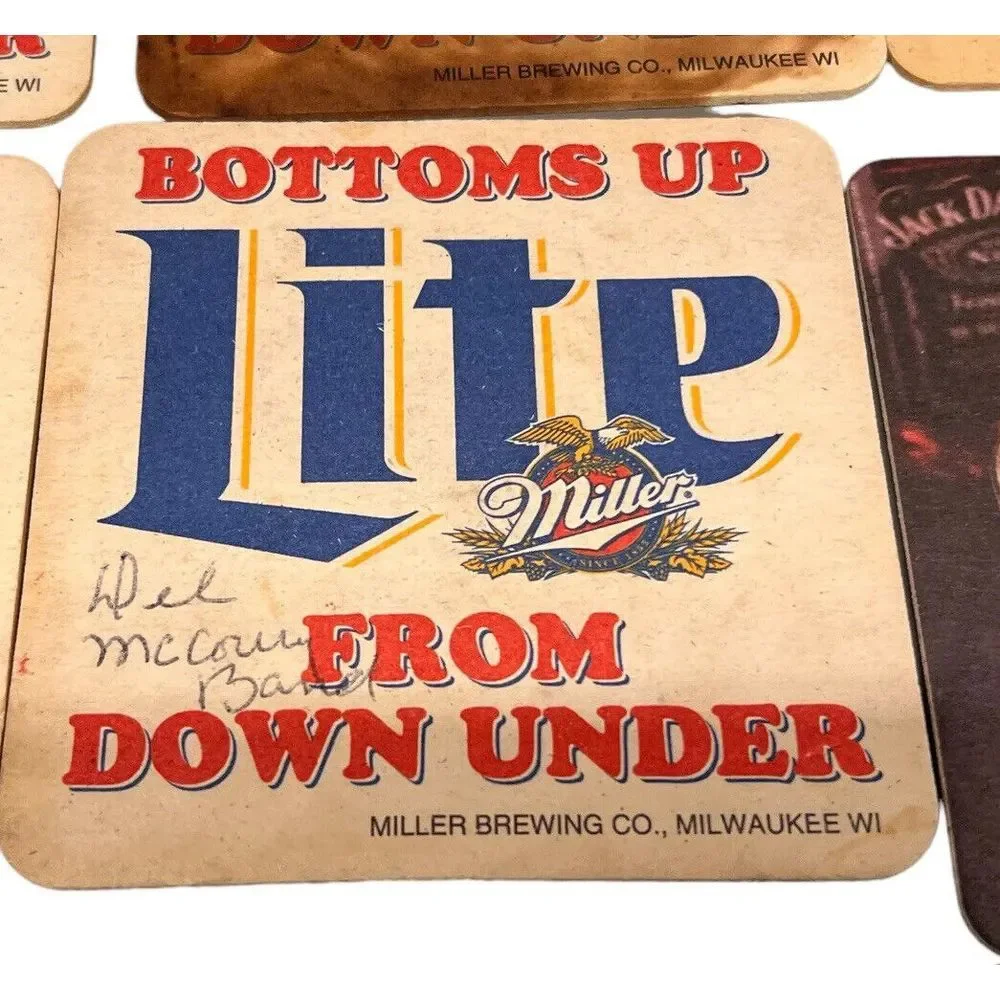 Old Beverage Coasters  Coors & Miller‎  Down Under , Old No 7 Lemon Lot Of 13
